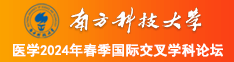 鸡巴操逼逼网站南方科技大学医学2024年春季国际交叉学科论坛